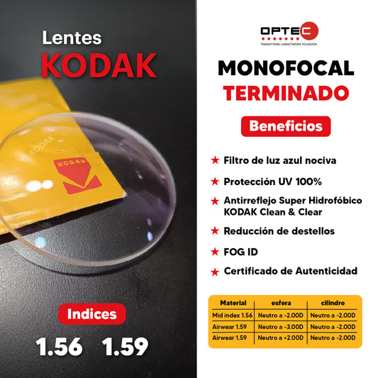 Lentes KODAK Monofocal Terminados